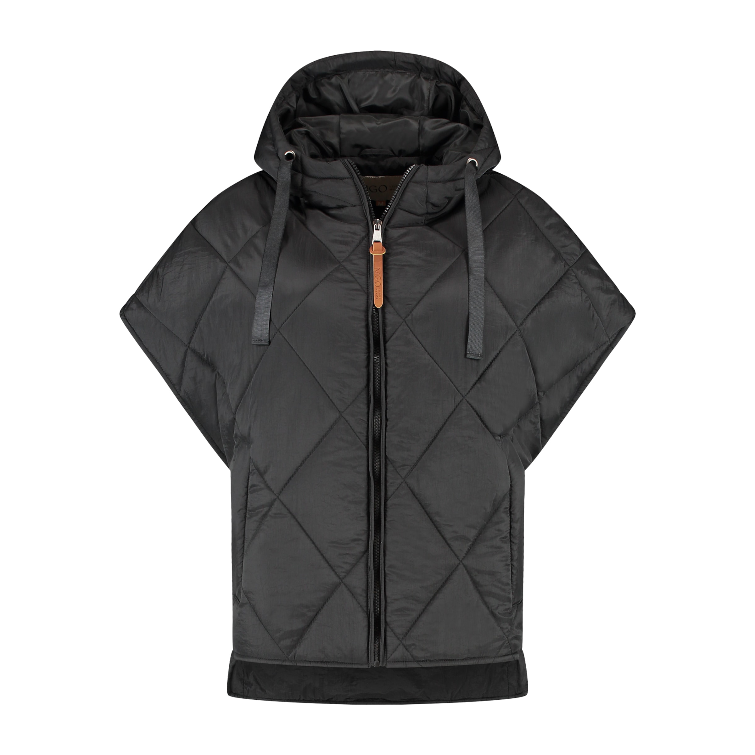 MGO Weste 'Leah' in Schwarz: Vorderseite