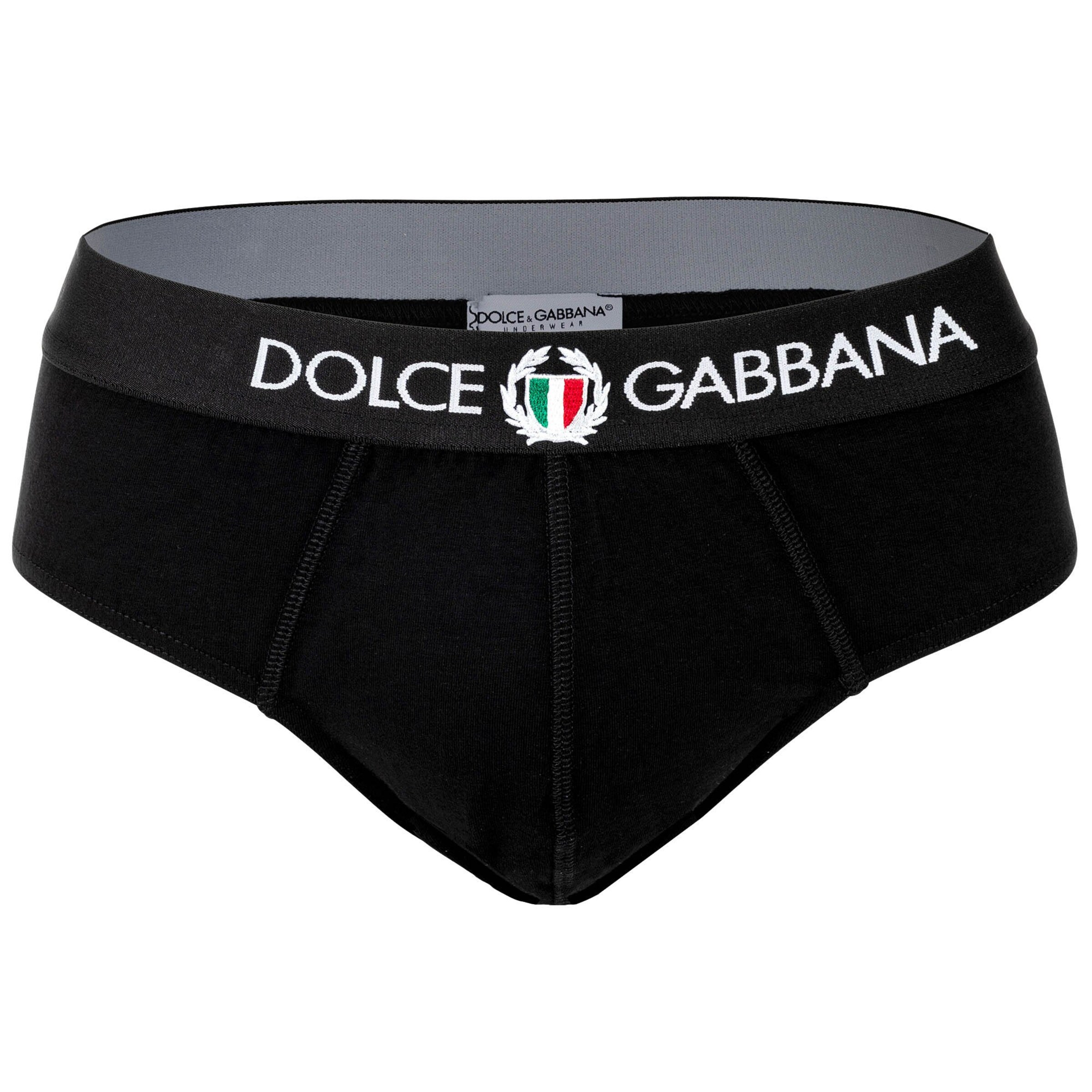 Slip di DOLCE & GABBANA in nero: frontale