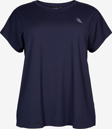 Active by Zizzi Shirt in Blauw: voorkant