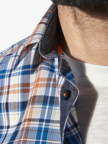 Jan Vanderstorm Comfort fit Button Up Shirt ' Wikthor ' in Blue