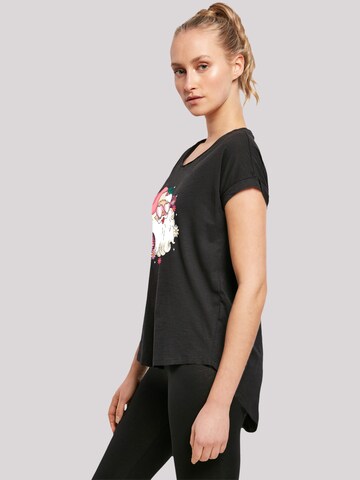 T-shirt 'Pink Retro Disco Santa Christmas Bling' F4NT4STIC en noir