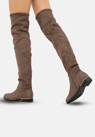 Elara Overknees i grøn