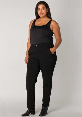 BASE LEVEL CURVY Regular Pants in Black