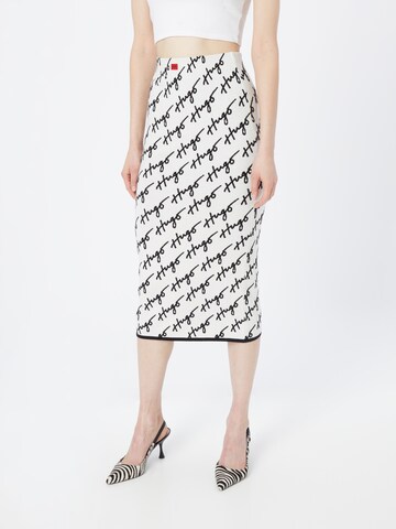 HUGO Red Skirt 'Sloquette' in White: front