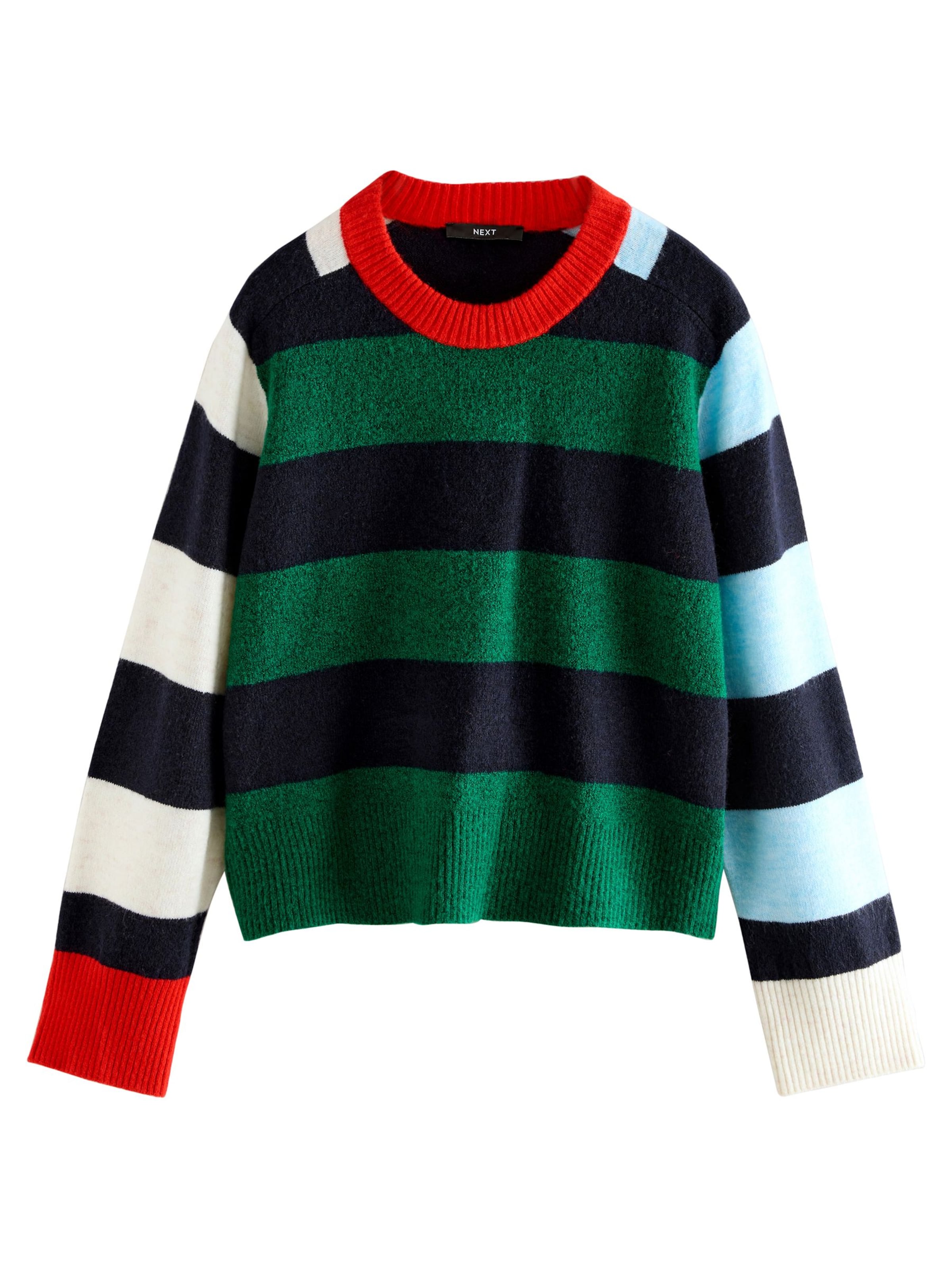 Next Свитер в Кремовый / Темно-синий / Темно-зеленый / Красный, Обзор товара