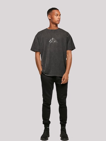 F4NT4STIC Shirt 'Mountain Berg' in Zwart