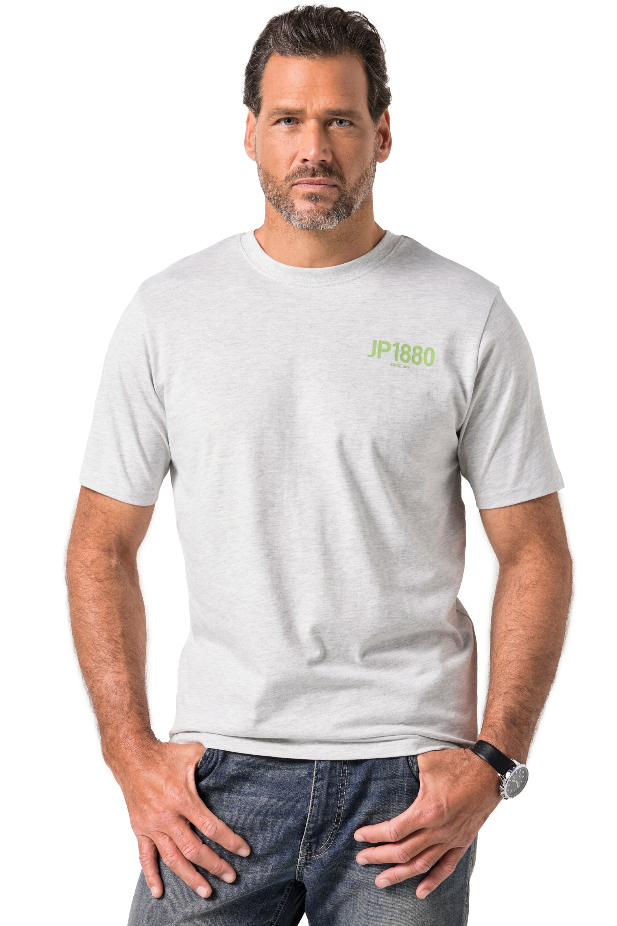JP1880 Shirt in Grau: Vorderseite