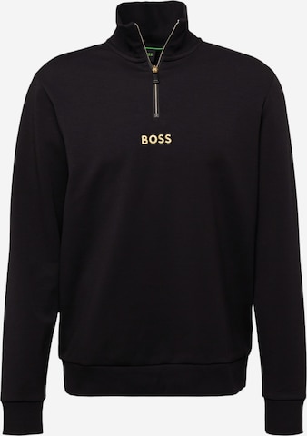 Felpa di BOSS Green in nero: frontale