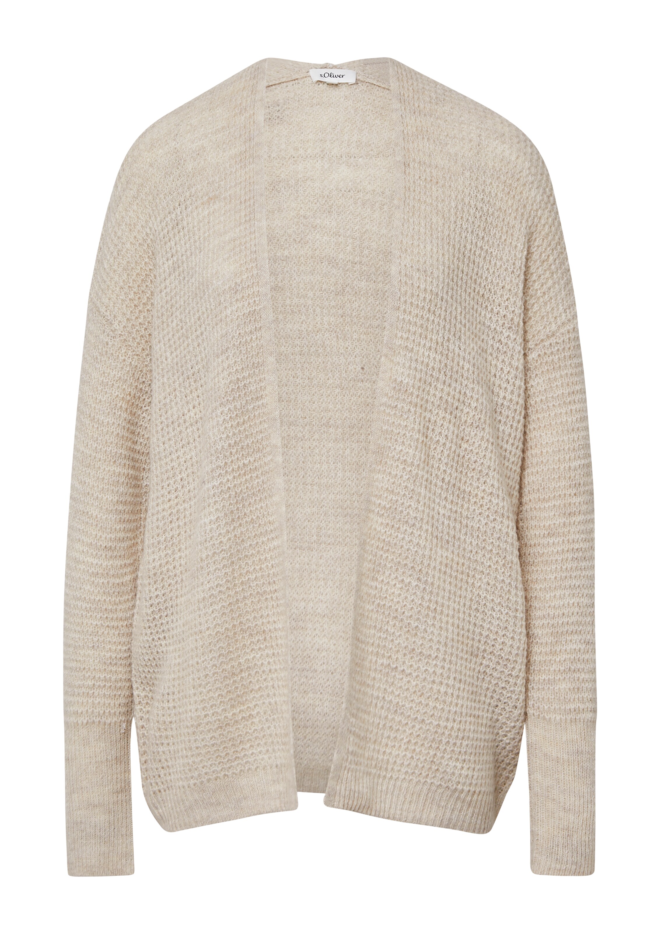 s.Oliver Πλεκτή ζακέτα σε μπεζ: μπροστά