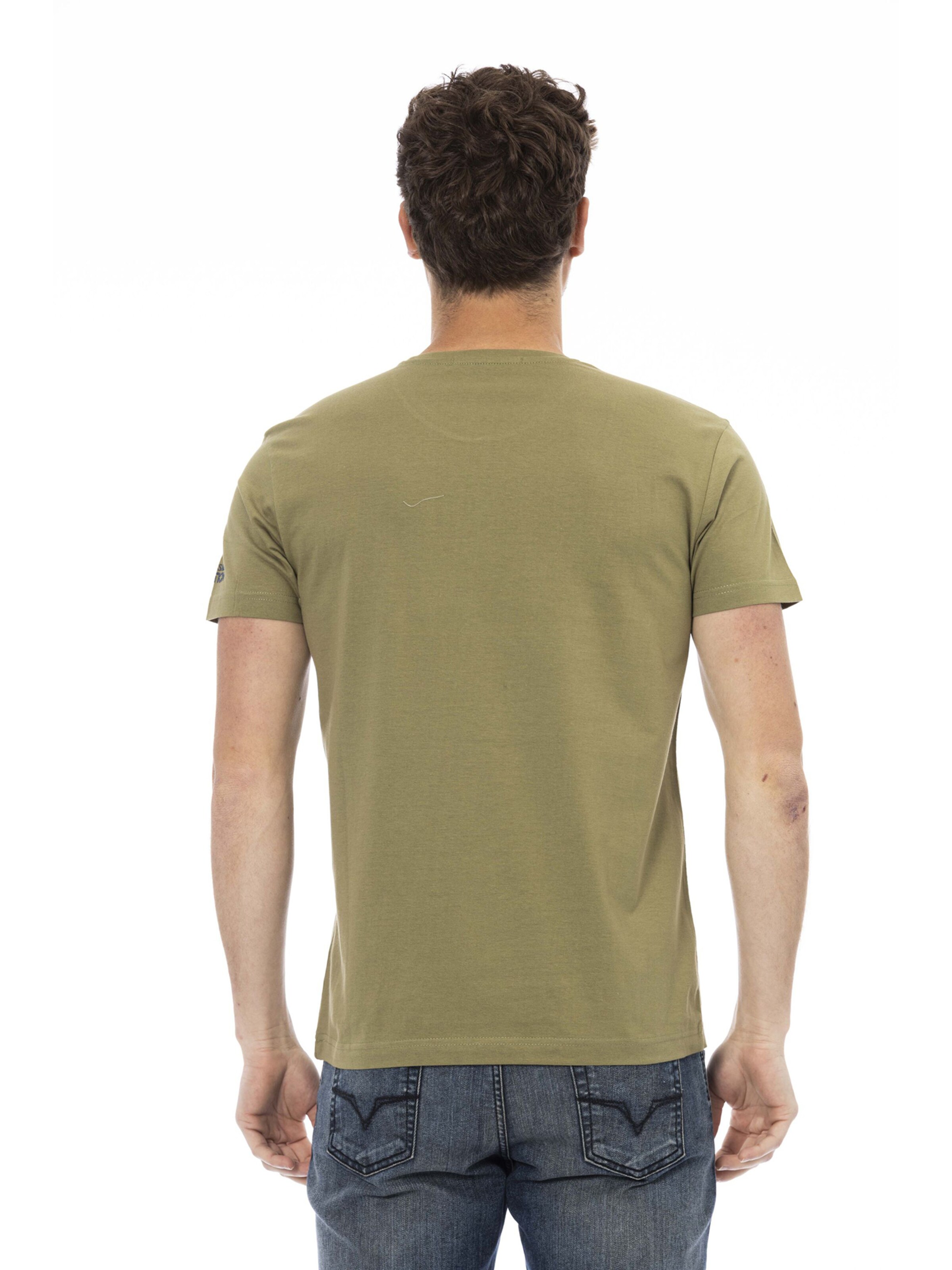 Top 'T-Shirt Uomo Valoris Misto Cotone Viscosa Stampa Aquila' di Trussardi in verde