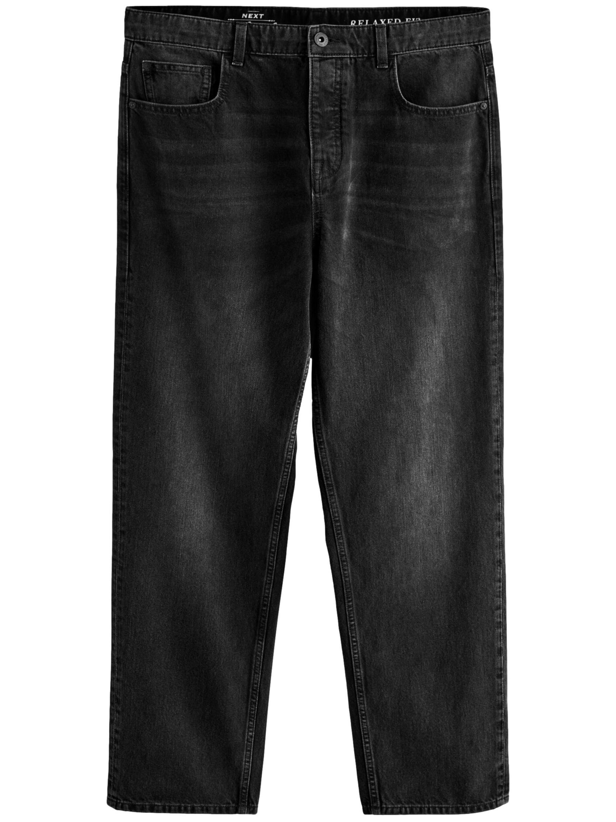 Next Regular Jeans in Black: front