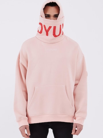Koyumi Sweatshirt 'Unisex Oversize Hoodie – 3-Faden Stoff, innen angeraut , Break your Neck' in Pink