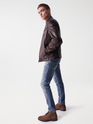 Salsa Jeans Tussenjas 'United States' in Bruin