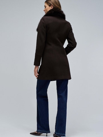 Salsa Jeans Winterjacke 'Wool Coat With Fur Collar'‌‌ in Braun