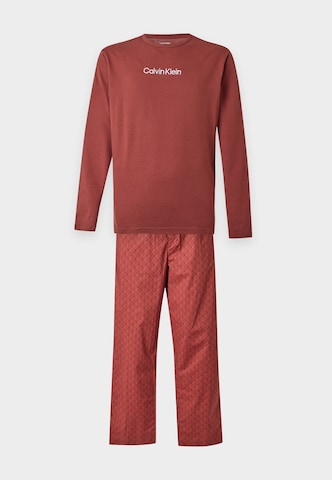 Calvin Klein Underwear Pitkä pyjama 'HOLIDAY' värissä punainen: etupuoli