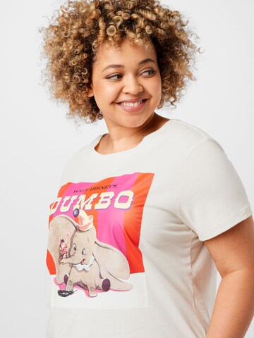 ONLY Carmakoma - Camisa 'Dumbolove' em bege