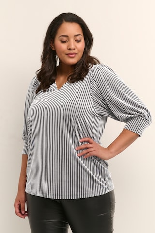 KAFFE CURVE Bluse 'Cacanna' in Grau: Vorderseite