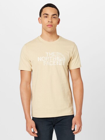 THE NORTH FACE Shirt 'WOODCUT DOME' in Geel: voorkant