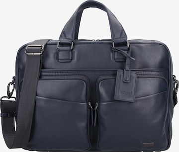 Bric's Document Bag 'Torino' in Blue: front