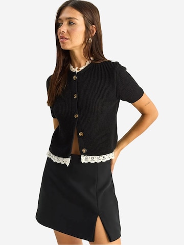 Cardigan Bianco Lucci en noir