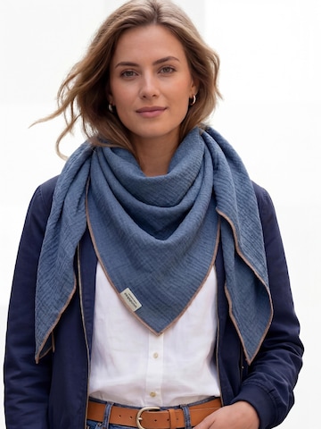 wundabaa Scarf 'Musselin' in Blue: front