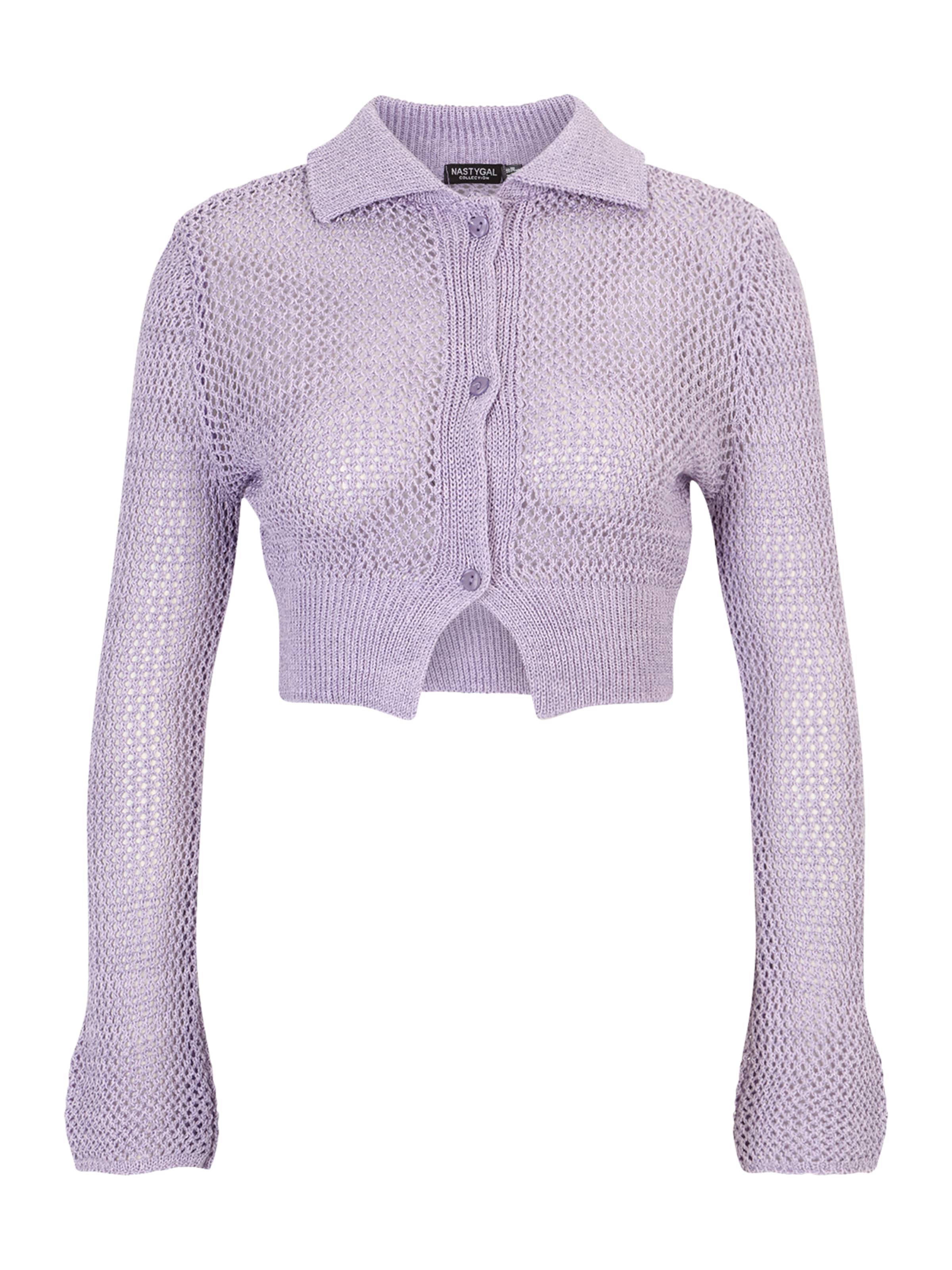 Nasty Gal Strickjacke in Lila: Vorderseite