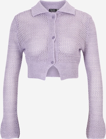 Nasty Gal Knit cardigan in Purple: front