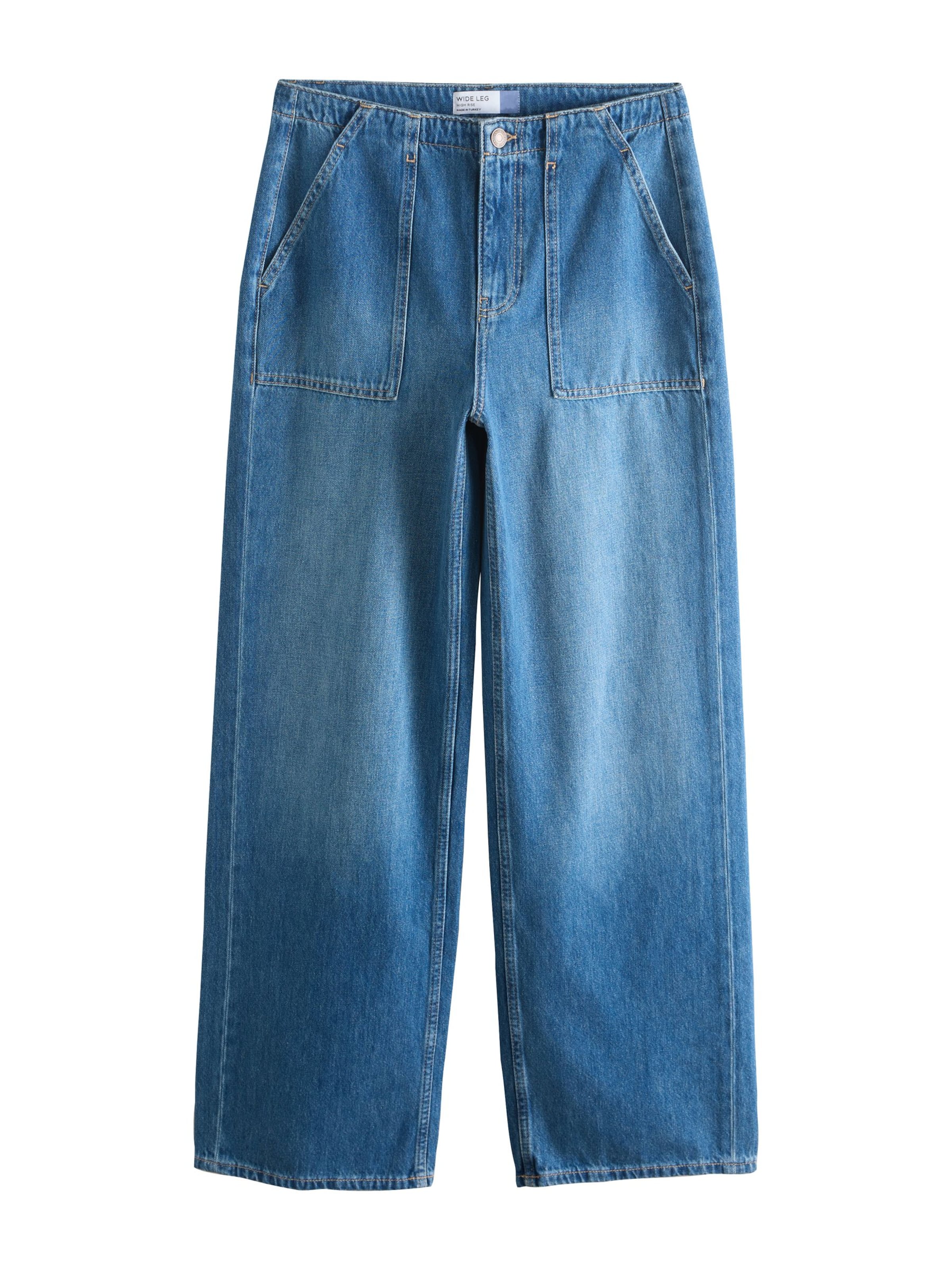 Next Wide leg Jeans in Blauw: voorkant
