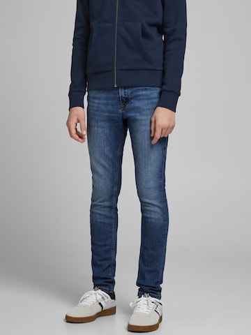 Jack & Jones Junior Slimfit Jeans 'Liam' in Blau: predná strana