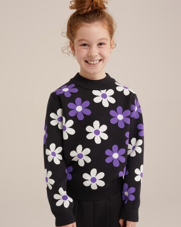 WE Fashion - Jersey en negro: frente