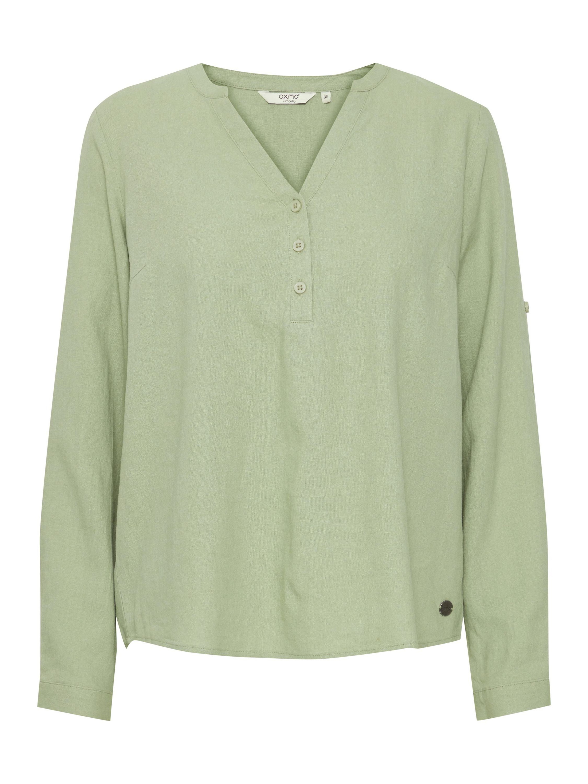 Oxmo Blouse in Groen: voorkant