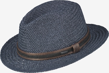 LERROS Strohhut geflochten im Panama-Stil in Blau: Vorderseite