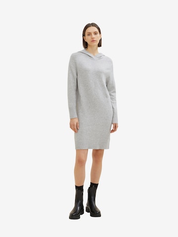 TOM TAILOR Knitted dress in Grey: front