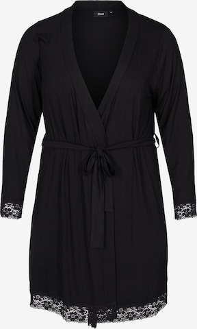 Zizzi Dressing Gown in Black: front