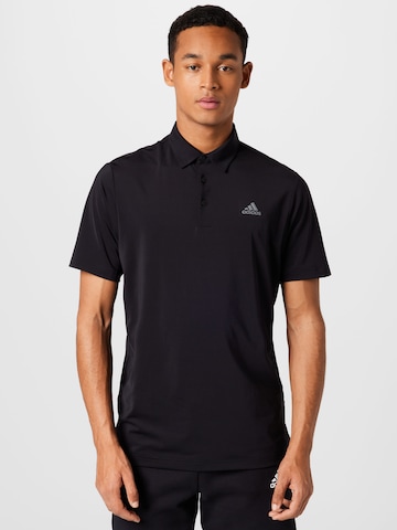 ADIDAS GOLF Performance Shirt in Black: front