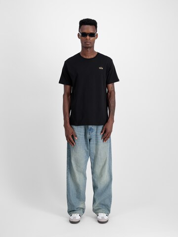 juoda ALPHA INDUSTRIES Marškinėliai