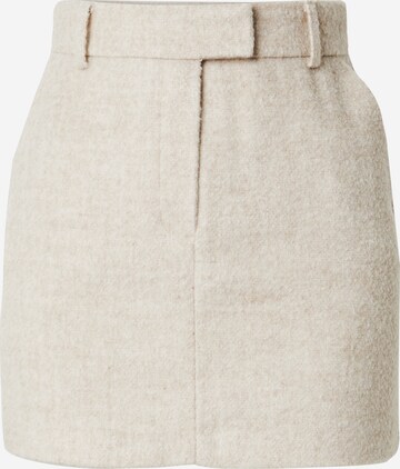 TOPSHOP Skirt in Beige: front
