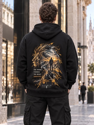 LUNØIR StudioSweater majica 'Two Sides One Soul' - crna boja