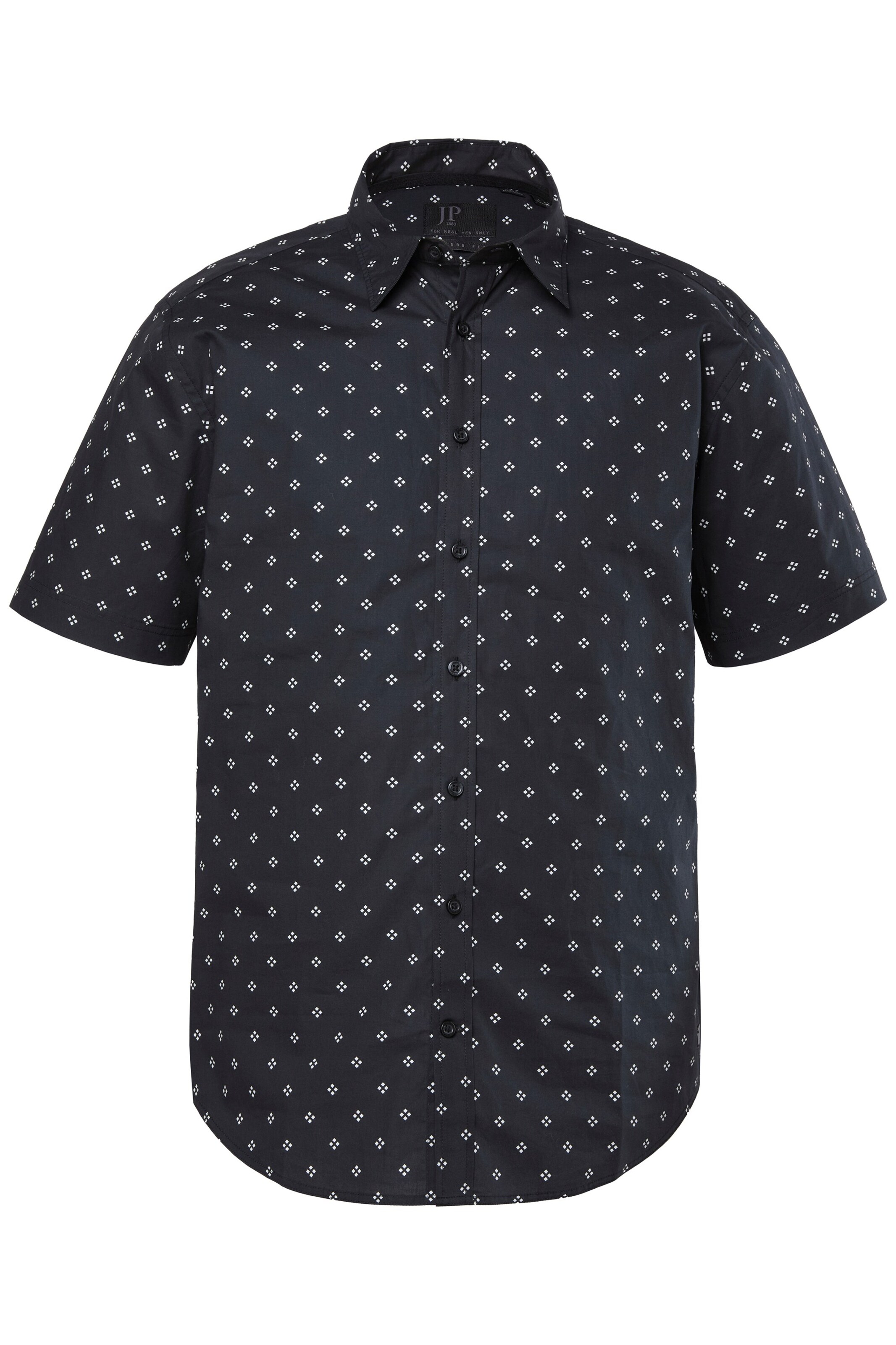 JP1880 Comfort fit Overhemd in Zwart: voorkant