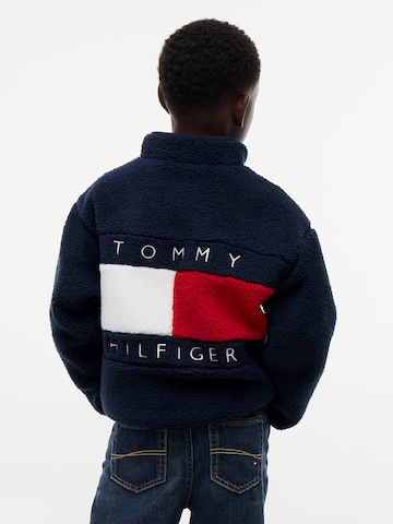 TOMMY HILFIGER Fleece jas in Blauw: voorkant