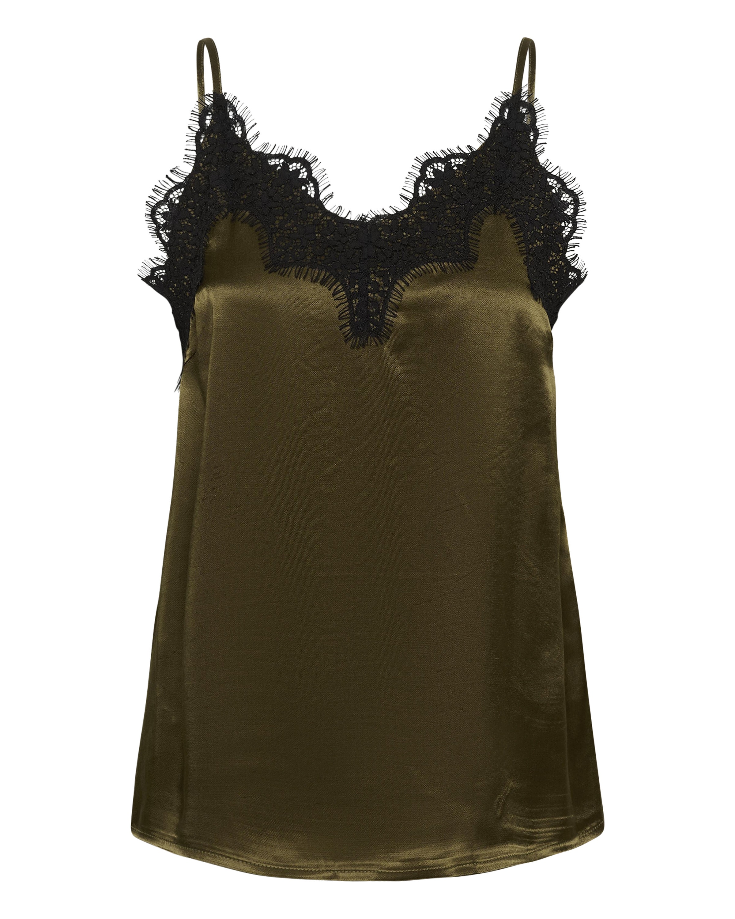 SOAKED IN LUXURY Top 'Irini Lace' w kolorze brązowy: przód