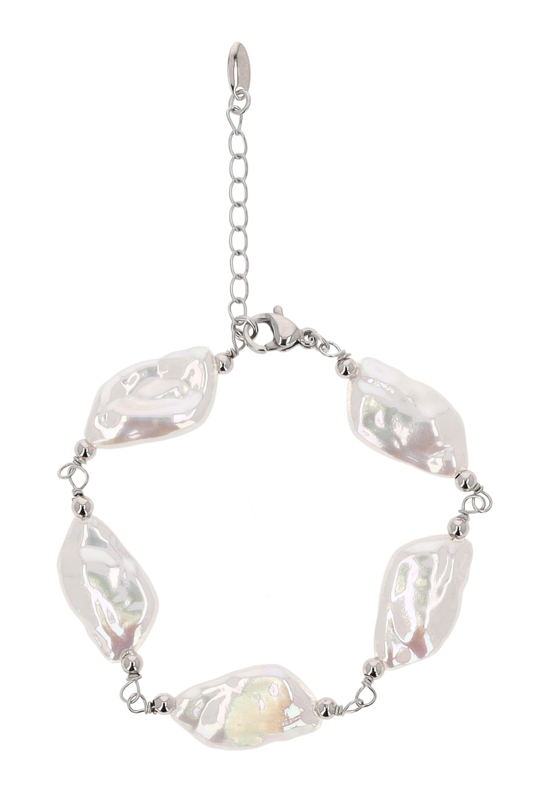 usha FESTIVAL Pulseira em One Size em prata / branco pérola, Vista do artigo