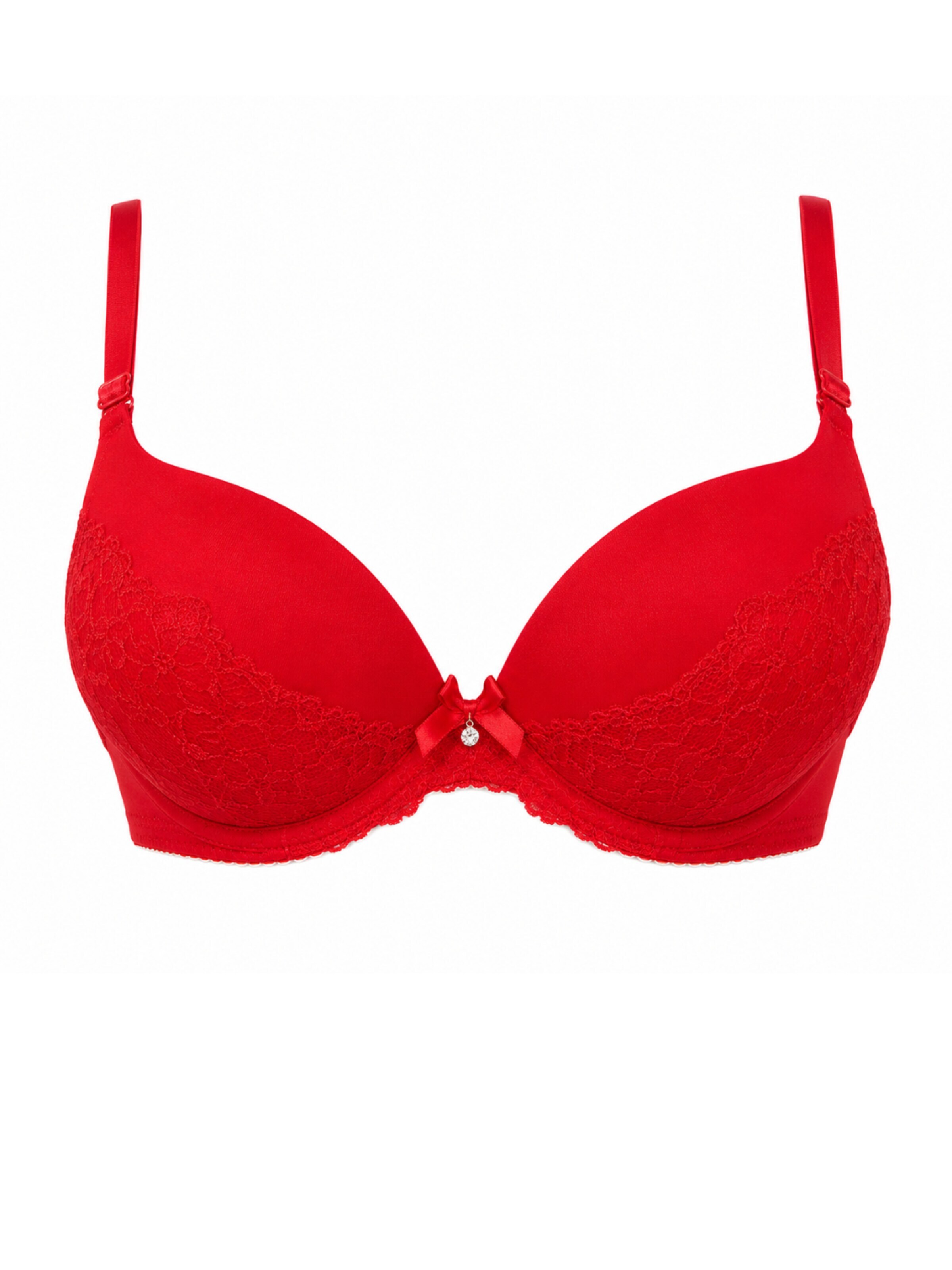 Push-up Reggiseno 'MILENKA - lace push-up bra' di MILENKA in rosso: frontale
