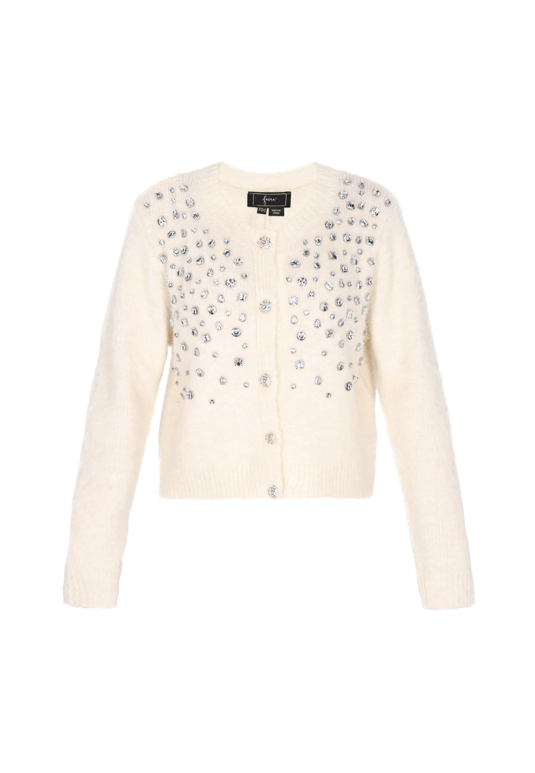 faina - Cárdigan en beige: frente