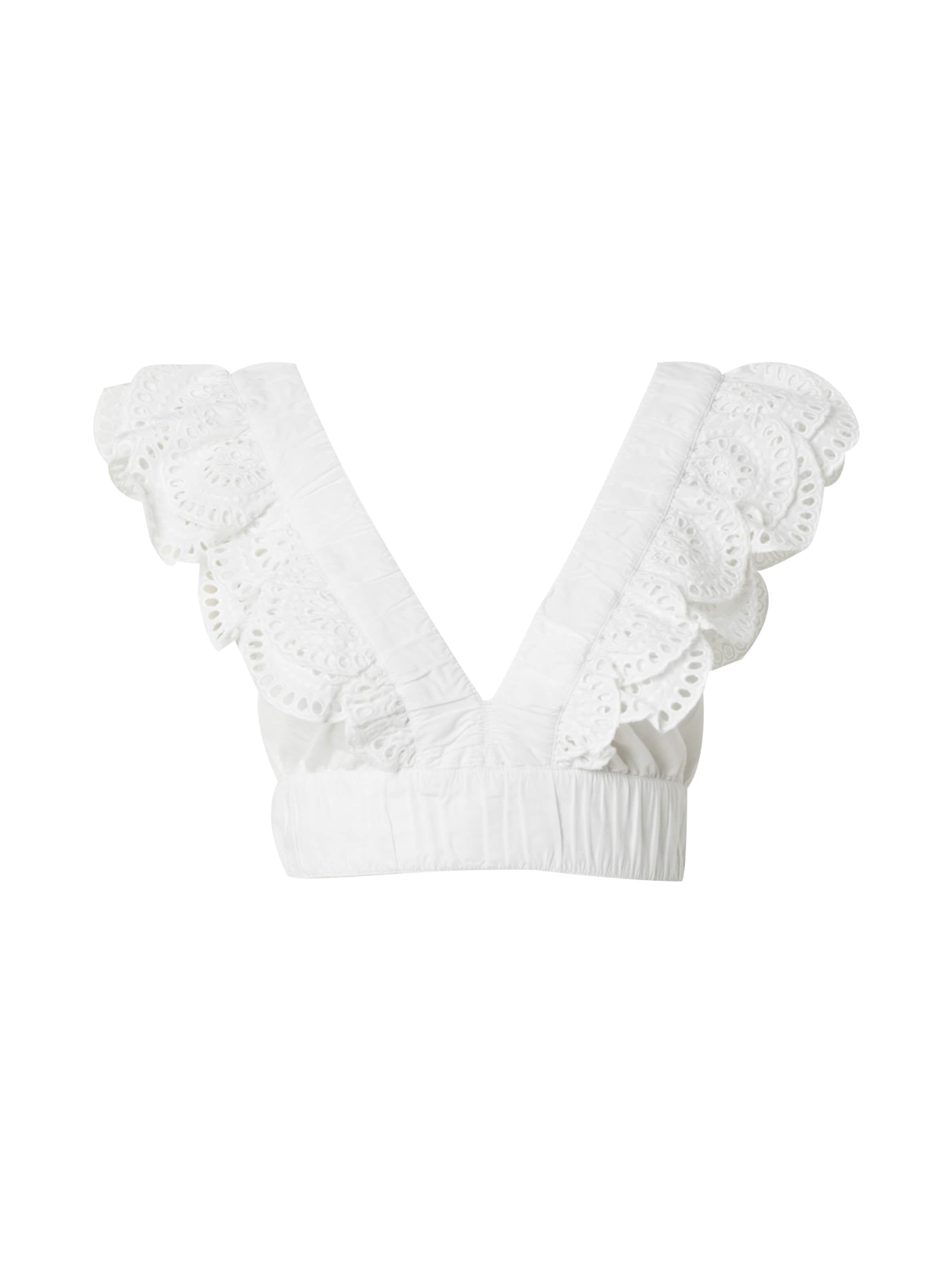 Abercrombie & Fitch Top – bílá: přední strana