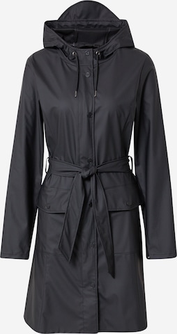 Manteau fonctionnel RAINS en noir : devant