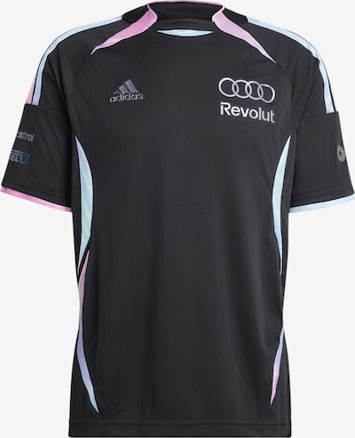 S dydžio Sportiniai marškinėliai 'Audi Revolut' iš ADIDAS SPORTSWEAR, spalva – šviesiai mėlyna / šviesiai violetinė / juoda, Prekių apžvalga