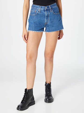 LEVI'S ® Regular Jeans '501 Original Short' in Blauw: voorkant