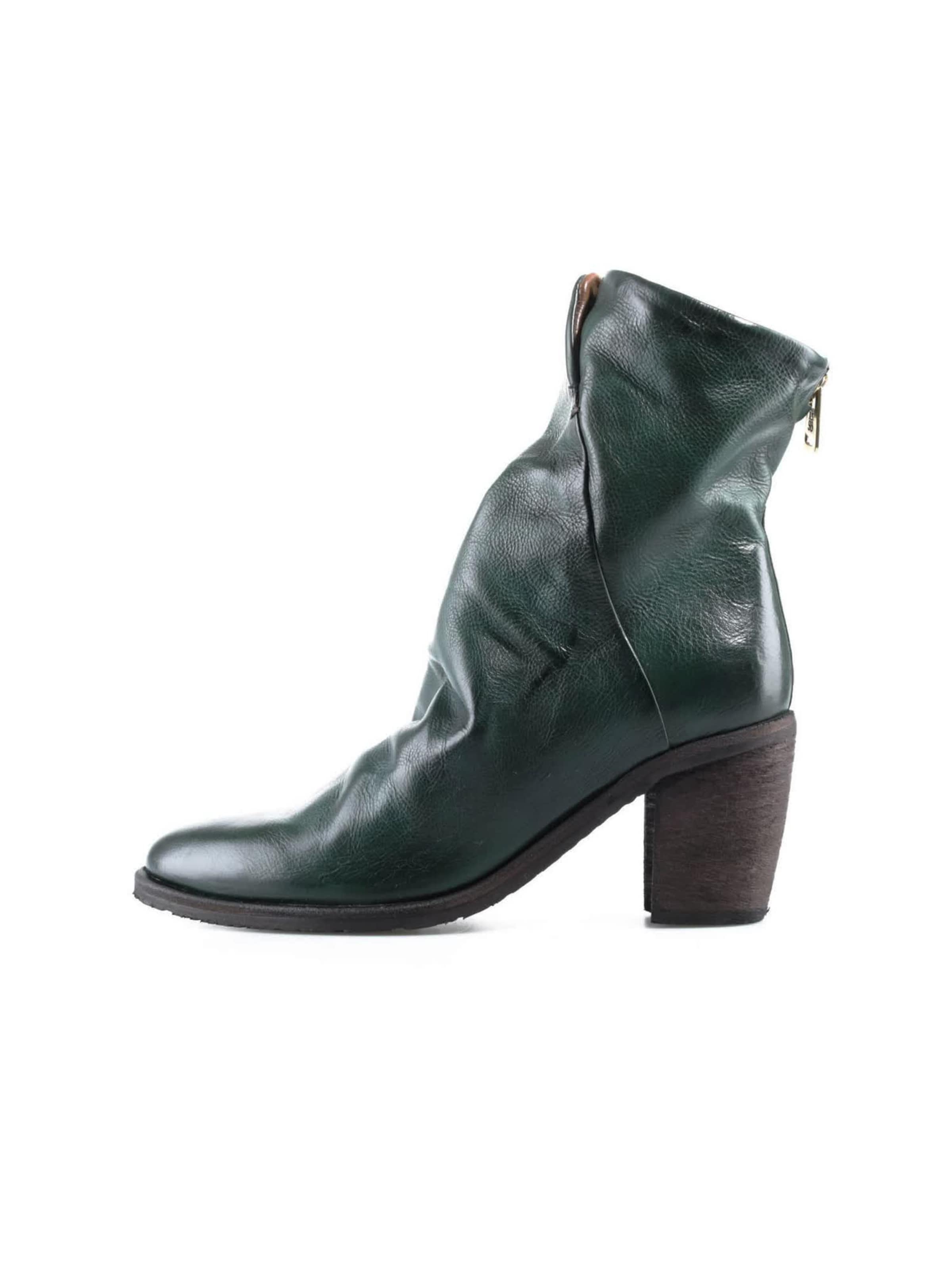 A.S.98 - Botas pelo tornozelo 'ROMY' em verde: lateral