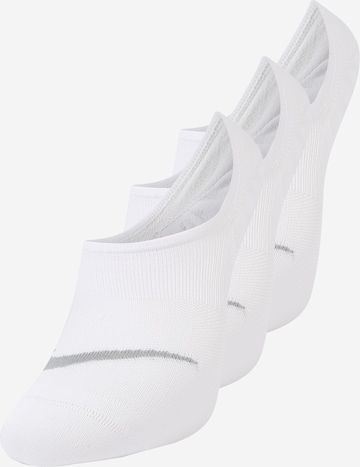 NIKE Athletic Socks in White: front